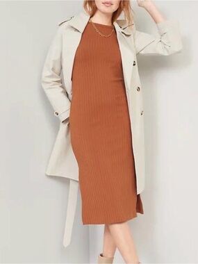 NWT Old Navy Ribbed Sleeveless Maxi/Midi Dress in Rust